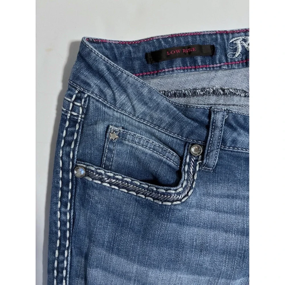 Sold. Rock 47 by Wrangler Womens Low Rise Bootcut Jeans Medium Wash - Picture 5 of 9